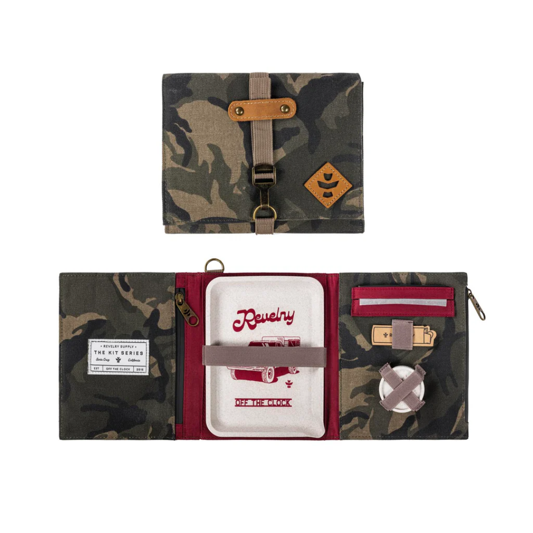 Rolling Kit Trifold | Hemp Tray + Grinder + Papers / Camo
